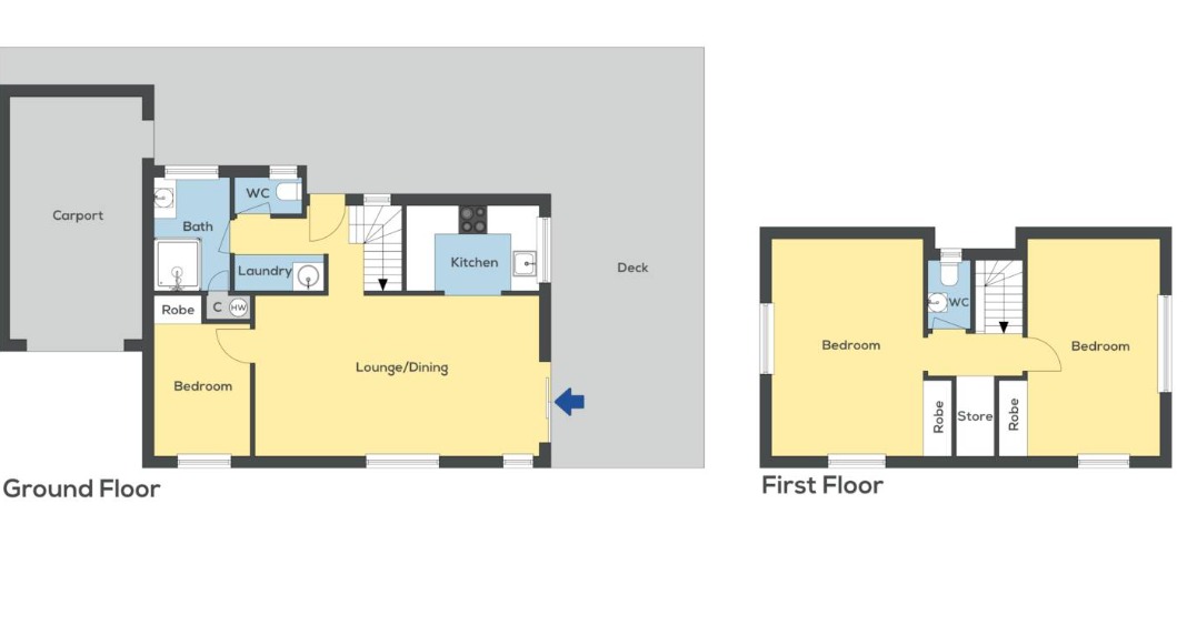 Sunny and Bright three bedroom Block house bay! photo